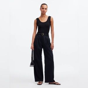Madewell Harlow Wide-Leg Pant. Black. Size 10. NWT